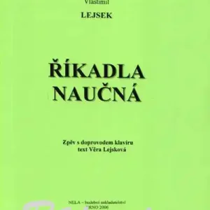 Nová Kolekce Říkadla naučná zpěv s doprovodem klavíru od Vlastimil Lejsek