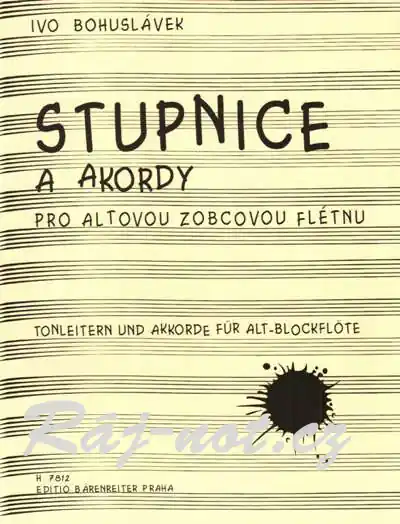 Expresní Doručení Stupnice a akordy pro altovou zobcovou flétnu - Ivo Bohuslávek