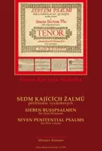 Sedm kajících žalmů (pětihlasem vyzdobených) - Simon Bar Jona Madelka Autentický