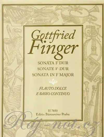 Sonáta F dur pro altovou zobcovou flétnu - Gottfried Finger Pouze Dnes