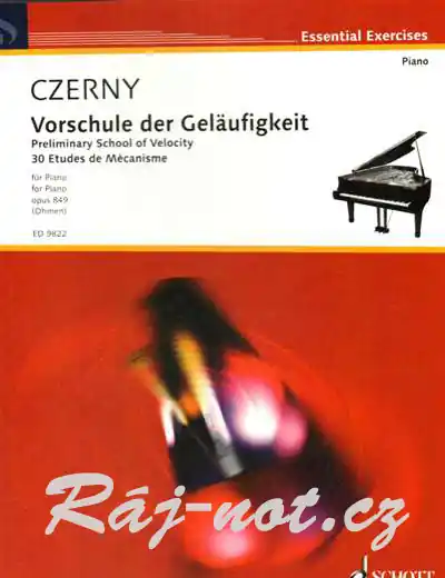 Speciální Cena Průprava zběhlosti op. 849 pro klavír od Carl Czerny