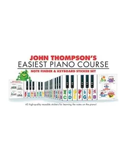 Barevné samolepky pro klávesy k sešitu John Thompson‘s Easiest Piano Course Autentický
