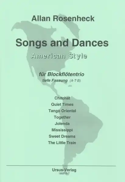 Zlevněný Rosenheck Songs and Dances - American Style für Blockflötentrio (ATB) / trio zobcových fléten (ATB)