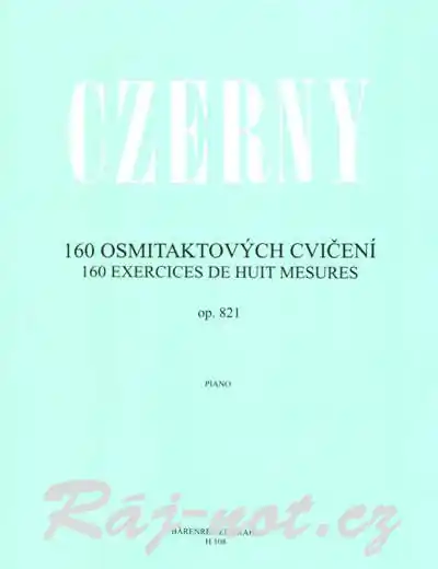 160 osmitaktových cvičení op. 821 - Carl Czerny Značkový