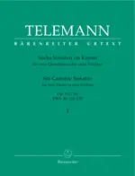 Šest kanonických sonát op. 5 Volume 1 pro dvě příčné flétny, nebo dvoje housle 2 - Georg Philipp Telemann Originální