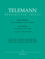 Ihned K Objednání Šest sonát pro dvě flétny nebo dvoje housle svazek 1 op. 2 - Georg Philipp Telemann