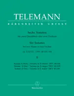 Nejlepší Cena Šest sonát op. 2 - Georg Philipp Telemann - pro dvě flétny nebo dvoje housle svazek 2 op. 2