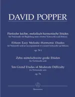 15 Easy Melodic Harmonic Etudes op. 76 - David Popper Přímo Od Výrobce