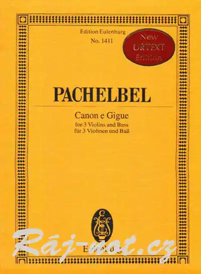 Aktuální Canon e Gigue - Studienpartitur - Johann Pachelbel