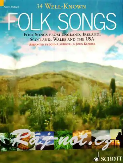 34 Well-Known Folk Songs - 34 melodií pro keyboard Speciální Cena
