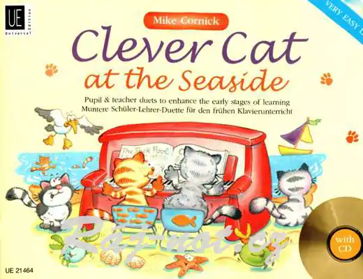 Clever Cat At The Seaside - obsahuje klavírní dueta pro začínající klavíristy Pouze Dnes