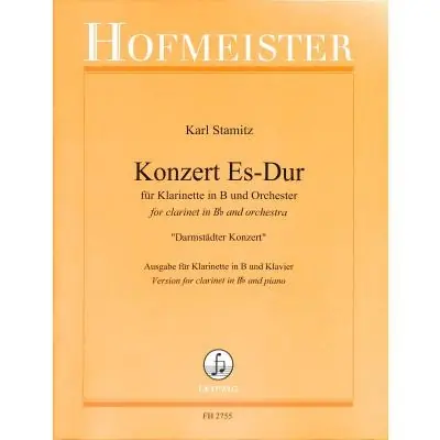 Koncert Es-Dur pro klarinet a klavír od Carl Stamitz Nízká Cena