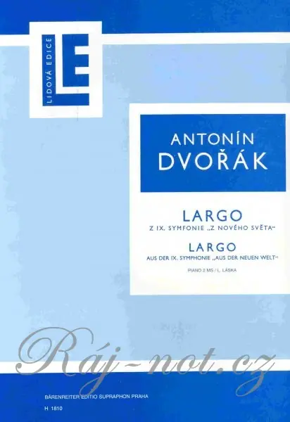 Hit Sezóny Largo pro dva klavíry od Antonína Dvořáka Z Nového světa