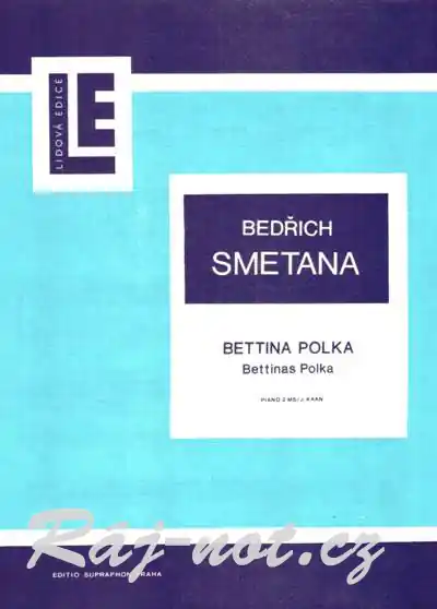 Akční Cena Bettina polka noty pro klavír od Bedřich Smetana