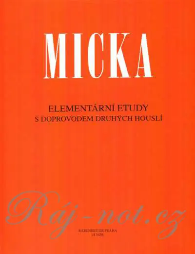 Tovární Cena Elementární etudy pro housle solo a duo od Josef Micka