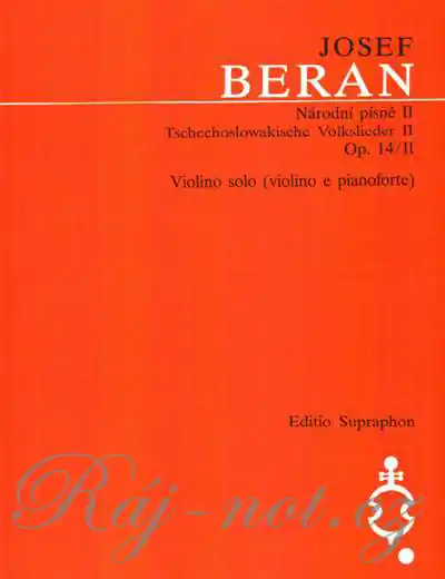 Sleva Národní písně pro housle a klavír op. 14/II - Josef Beran