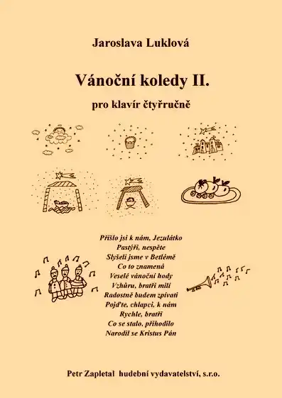 Ověřený Vánoční koledy pro čtyřruční klavír II. od Jaroslavy Luklové