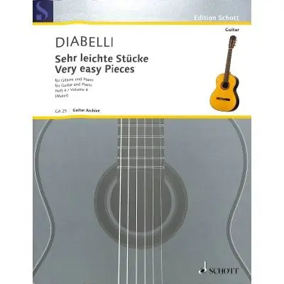 Značkový Very easy Pieces Vol. 4 pro kytaru a klavír od Anton Diabelli