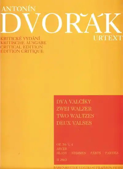 Dva valčíky pro smyčcový kvartet op. 54 od Antonín Dvořák Pouze Dnes