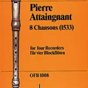 8 Chansons - 8 skladeb pro 4 flétny v obsazení SATB Akce