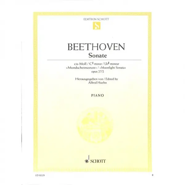 Sonata C sharp Minor op. 27/2 - Sonáta Měsíční svit -Ludwig van Beethoven Sezónní Sleva