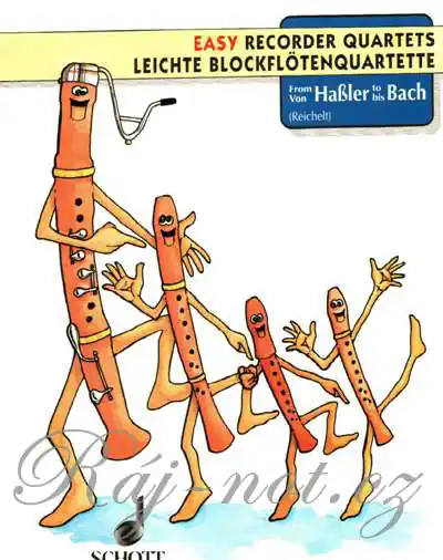 Autentický From Haßler to Bach Band 1 - 4 zobcové flétny (SATB)