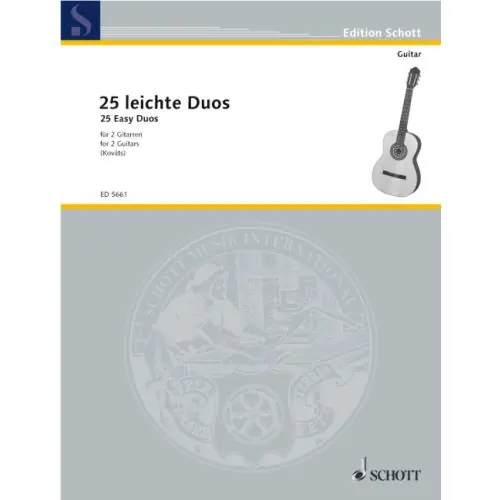 25 easy Duets - 25 jednoduchých duetu pro 2 kytary Ověřený