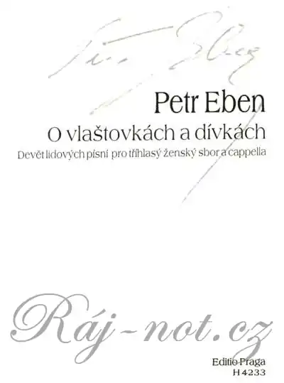 Cenový Hit O vlaštovkách a dívkách pro SSA od Petr Eben