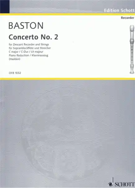 Nejlepší Volba Concerto No. 2 C major - pro sopránovou zobcovou flétnu a klavír