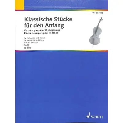 Classical pieces for the beginning 1 - klasické skladby pro violoncello a klavír Nová Kolekce