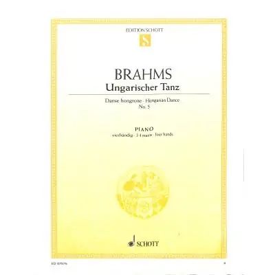 Hungarian Dance No. 5 - Uherský tanec pro 4 ruce od Johannes Brahms Nejlepší Cena