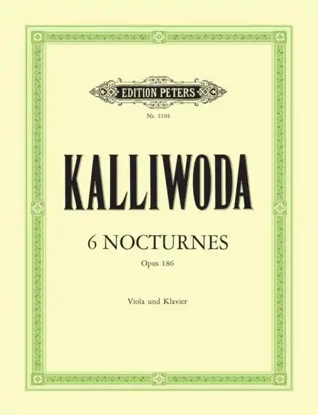 6 Nocturnes Opus 186 pro violu a klavír od Johann Wenzel Kalliwoda Vysoce Kvalitní