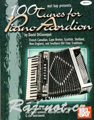 Výprodej 100 Tunes for Piano Accordion - 100 písní, starých lidových tanců a polek pro akordeon