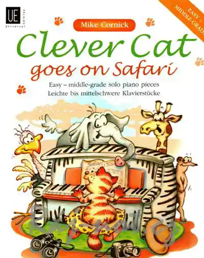 Novinka Clever Cat goes on Safari - snadné skladby pro hráče na klavír