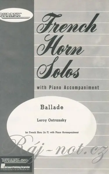 BALLADE - HORN IN F WITH PIANO / lesní roh + klavír Odeslání Ihned