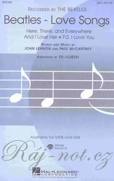 Nejprodávanější Beatles - Love Songs pro sbor SATB a klavír