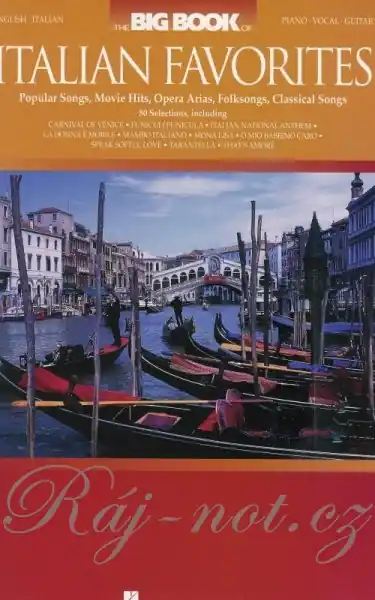 Sleva The Big Book of Italian Favorites pro klavír, zpěv, kytaru