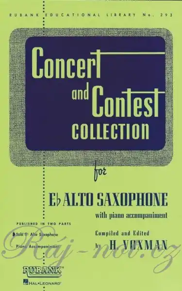 Vysoce Kvalitní CONCERT & CONTEST COLLECTIONS for Alto Sax - solový sešit