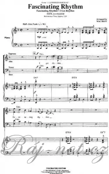 FASCINATING RHYTHM / SATB + klavír/akordy Značkový