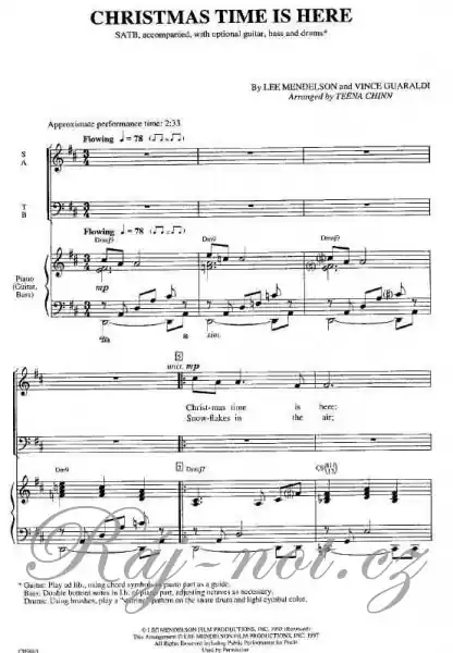 Finální Výprodej Christmas Time is Here / SATB