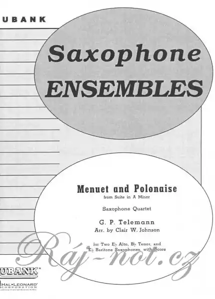 Kup Teď MENUET AND POLONAISE saxophone quartet (AATB) / kvartet pro saxofon
