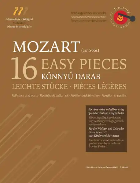 16 Easy Pieces - 16 jednoduchých skladeb pro smyčcový orchestr party a partitura Akce