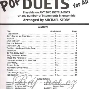 POP DUETS FOR ALL (Revised and Updated) level 1-4 // percussion Ověřený
