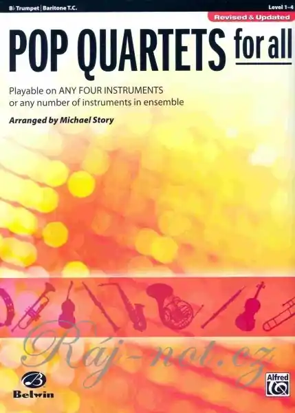 Speciální Cena Pop Quartets for All level - Skladby pro1-4 trumpety