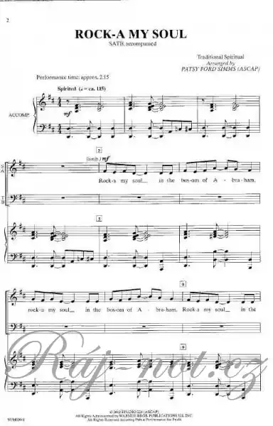 ROCK A MY SOUL SATB Výprodej
