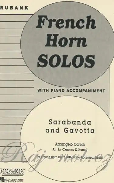SARABANDA AND GAVOTTA - f-horn solo with piano / lesní roh + klavír Cenový Hit