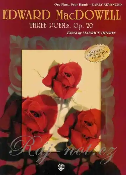 Tovární Cena Three Poems, Op. 20 pro čtyřruční klavír