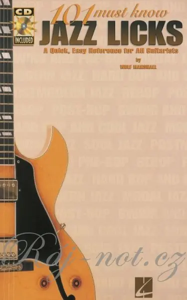 Cenová Bomba 101 Must Know Jazz Licks by Wolf Marshall kytara + tabulatura