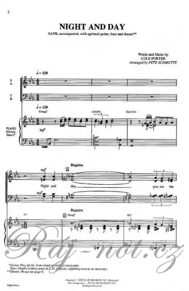 NIGHT AND DAY / SATB Pouze Dnes