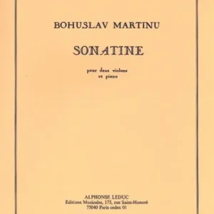 Sonatine For Two Violins And Piano H198 - pro housle a klavír Vysoce Kvalitní